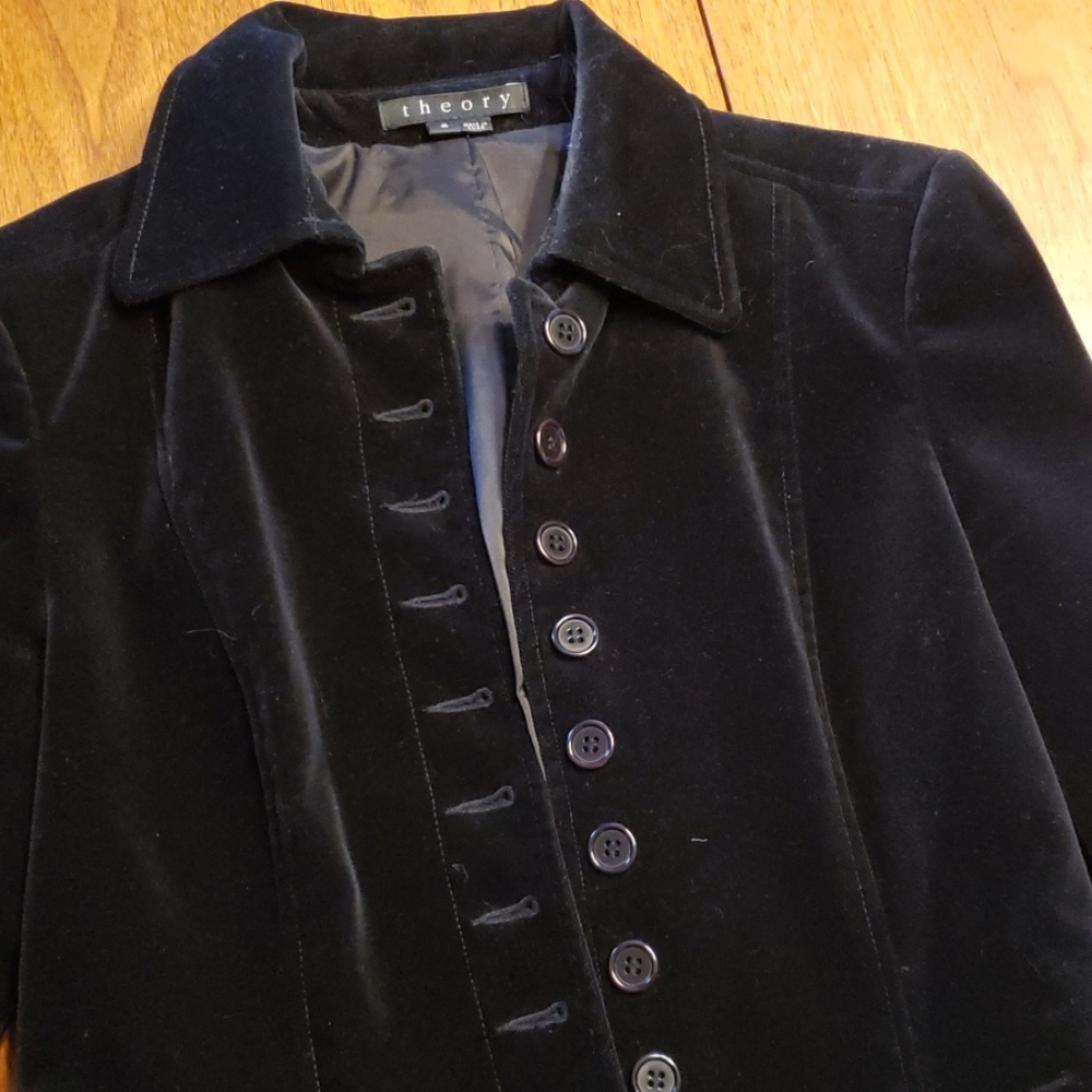 Theory Chana Black Velvet Jacket